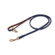 Digby and Fox Padded Leather Dog Lead - Navy