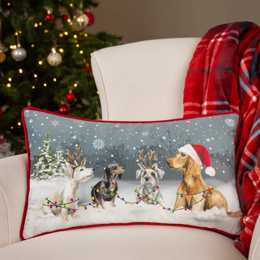Evans Lichfield Christmas Dog Cushion
