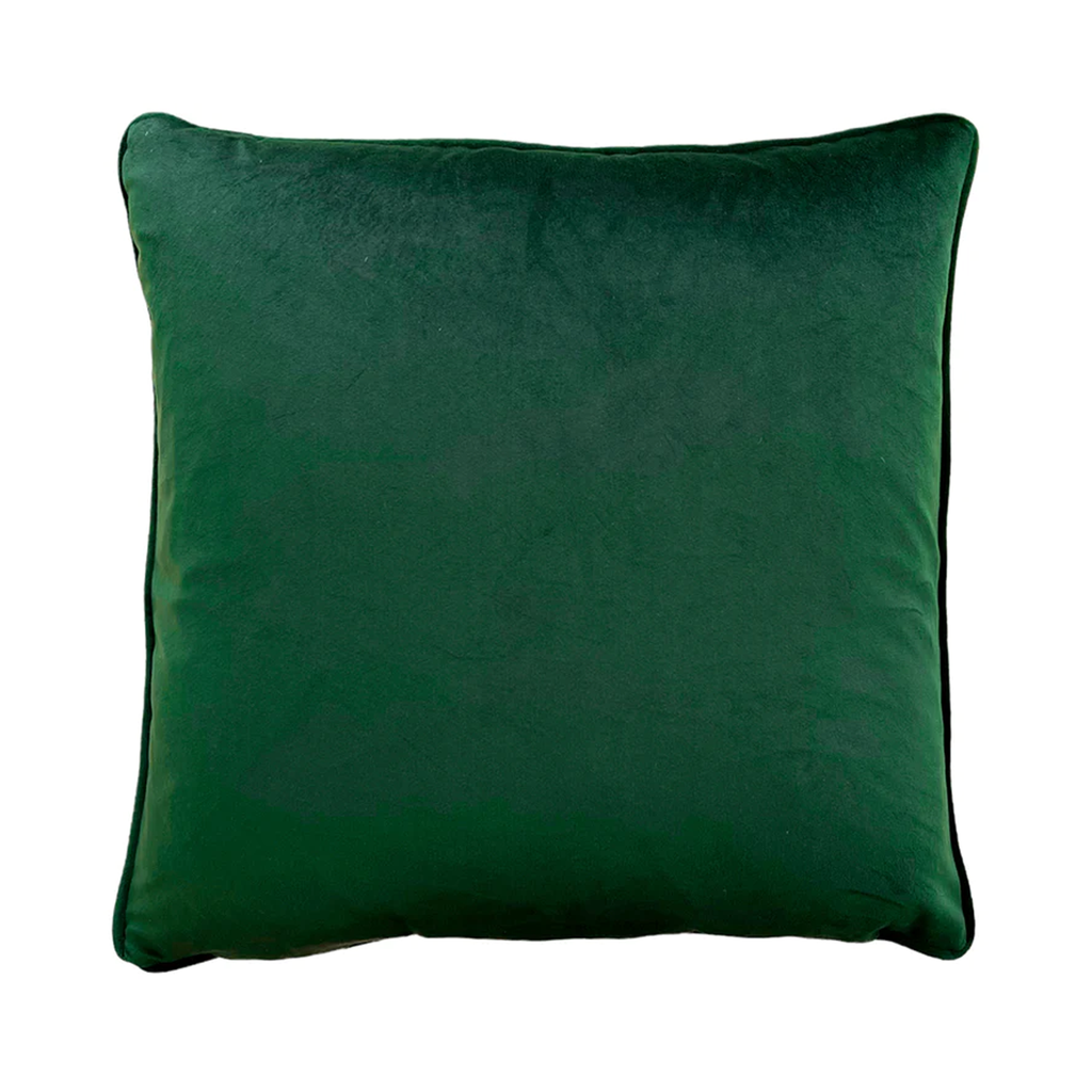 Evans Lichfield Mirrored Fox Cushion - Bottle Green