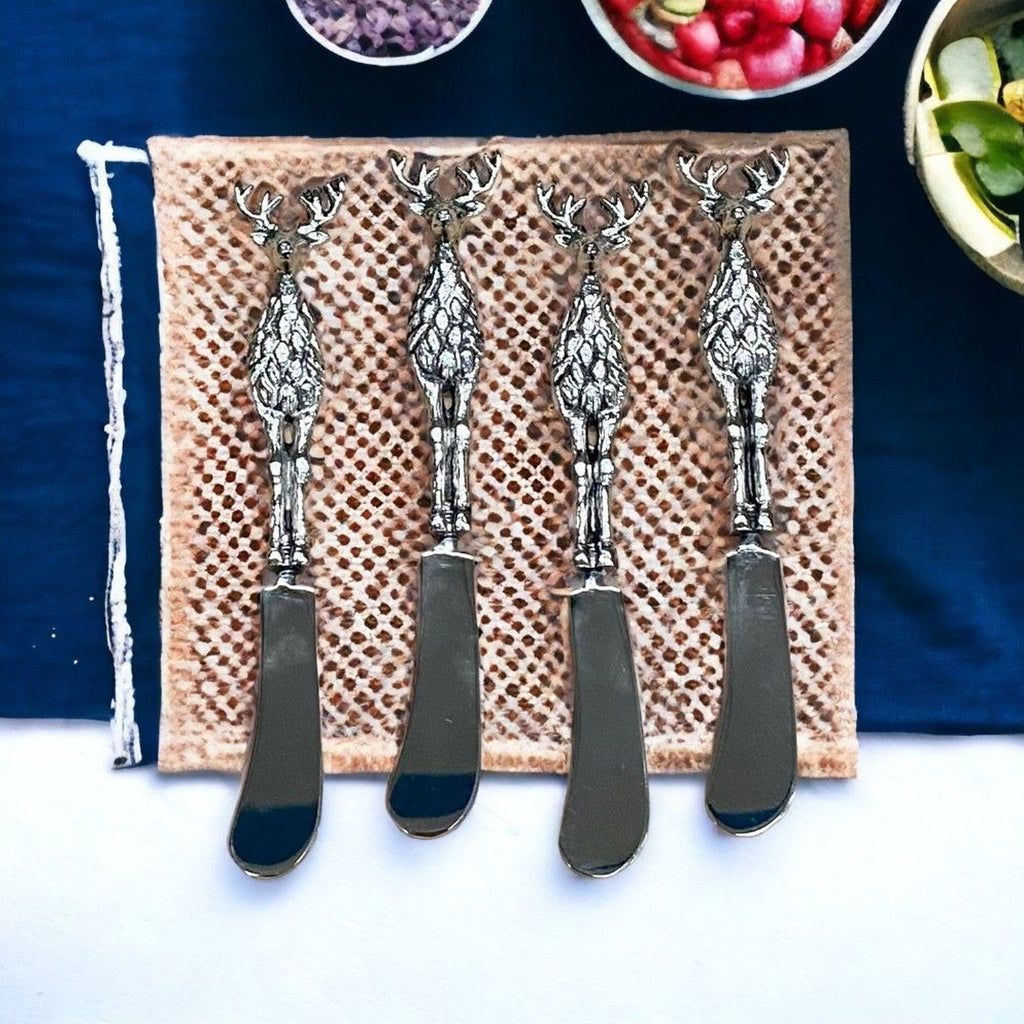 Orchid Designs Metal Stag Butter Spreaders