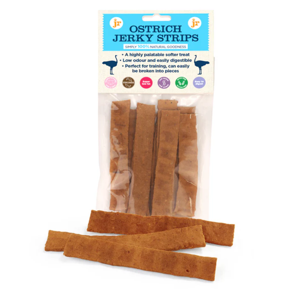 JR Pet Products Ostrich Jerky - Pack of 10