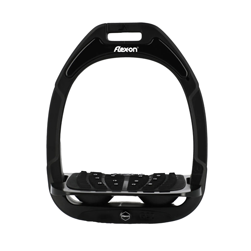 Flex-On Green Composite Inclined Ultra-Grip Stirrups - Grey/Black