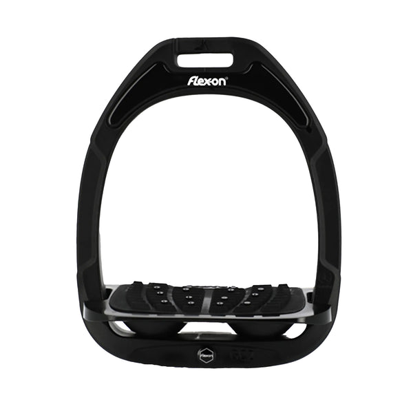Flex-On Green Composite Inclined Ultra-Grip Stirrups - Grey/Black