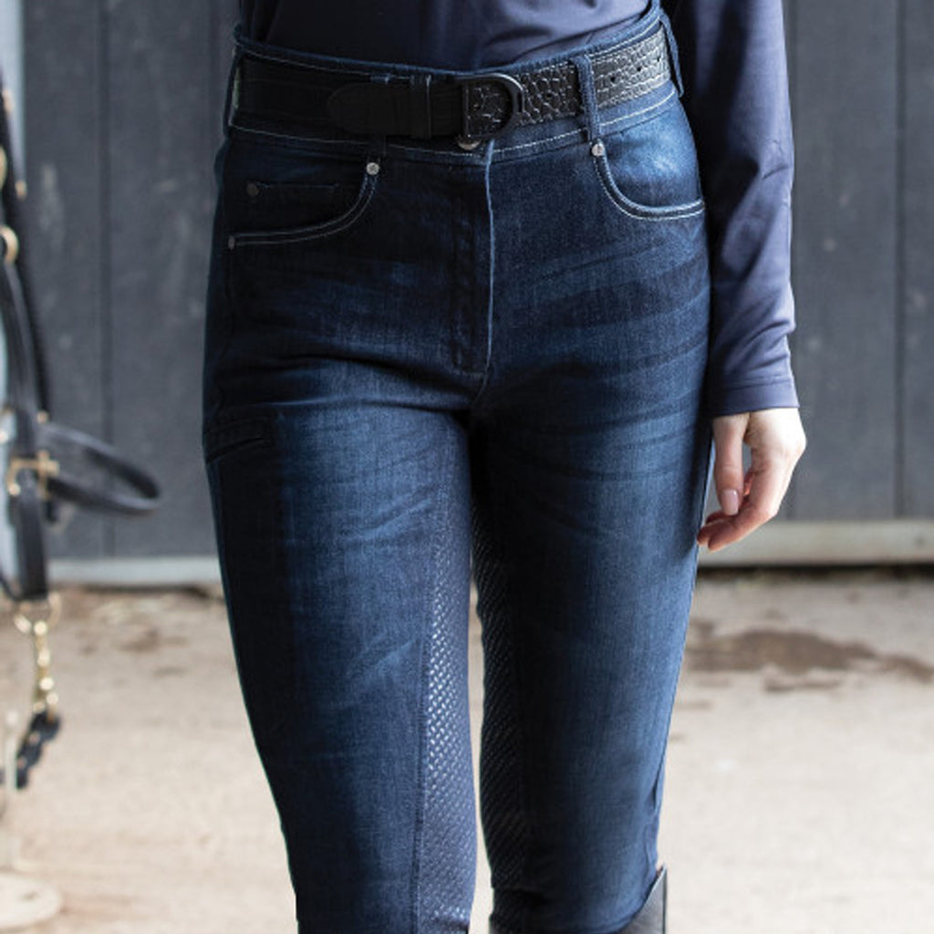 Equetech Ultimo Denim Grip Breeches - Blue Denim