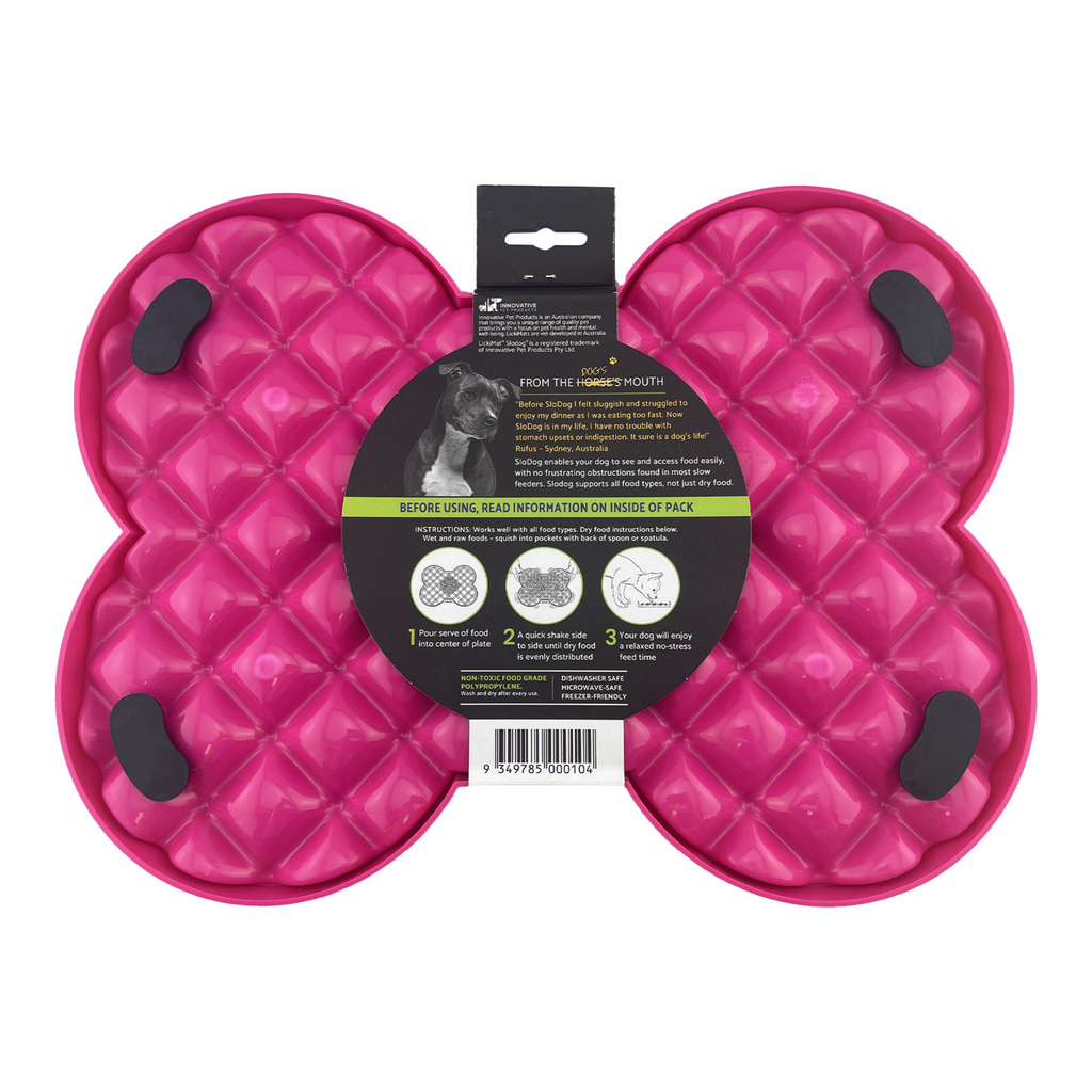 LickiMat Slodog Slow Feeder Plate 35cm - Pink