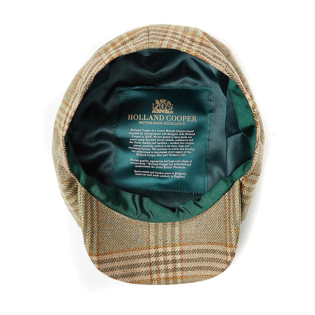 Holland Cooper Baker Boy Tweed Cap - Leveret