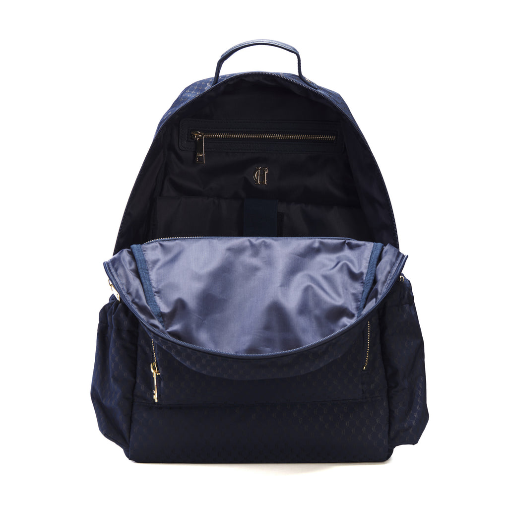 Holland Cooper Burghley Backpack - Navy Monogram
