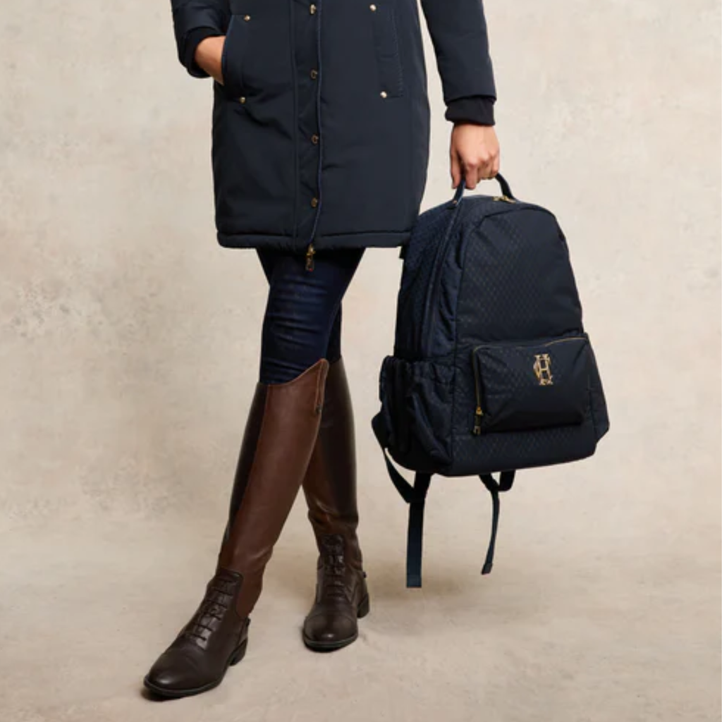 Holland Cooper Burghley Backpack - Navy Monogram