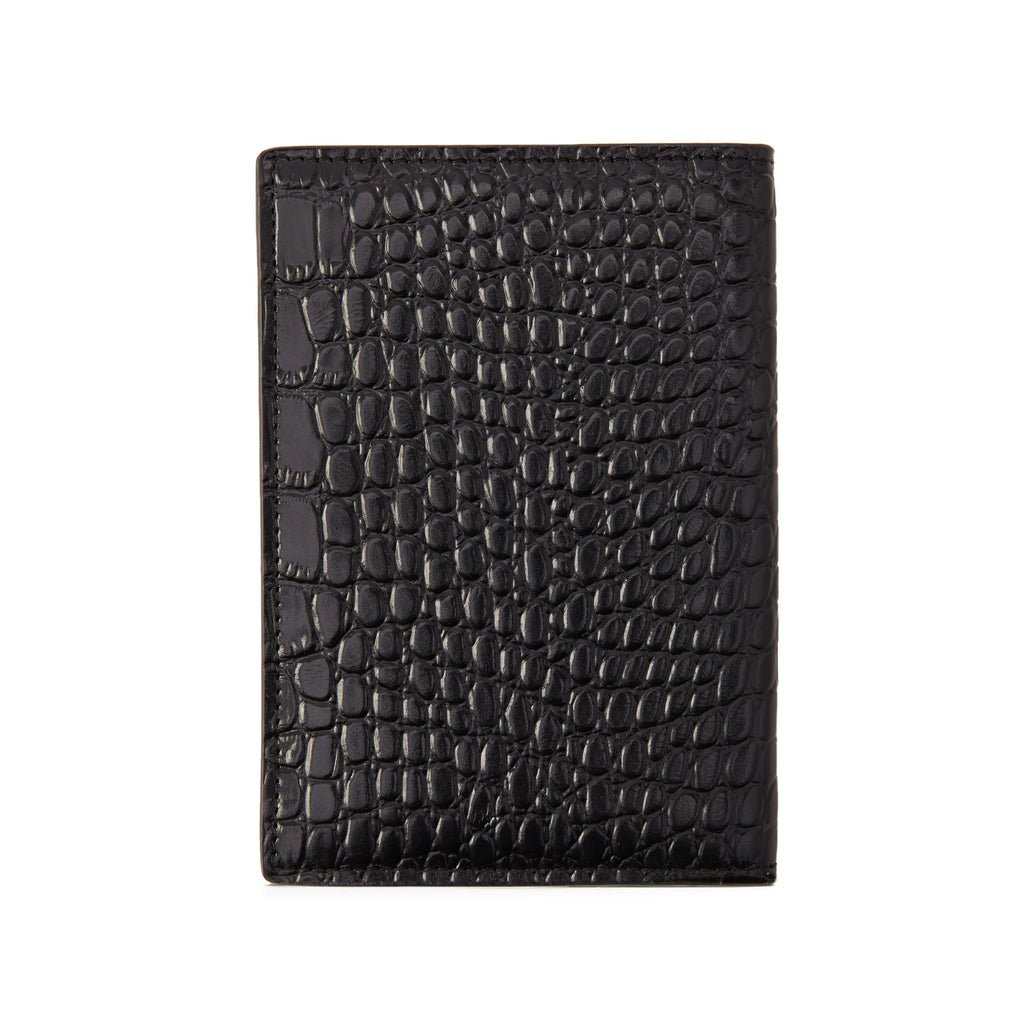 Holland Cooper Chelsea Passport Holder - Black Croc
