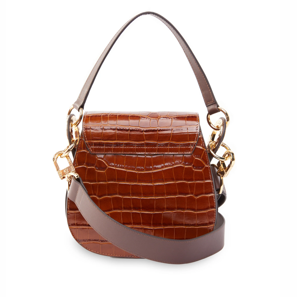 Holland Cooper Chelsea Saddle Bag - Tan Croc
