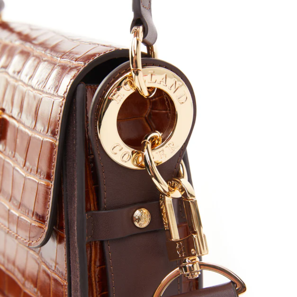 Holland Cooper Chelsea Saddle Bag - Tan Croc