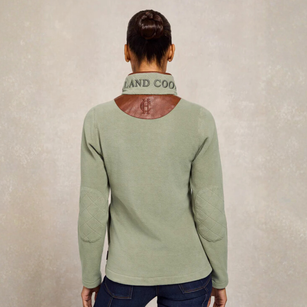 Holland Cooper Country Fleece Quarter Zip - Sage