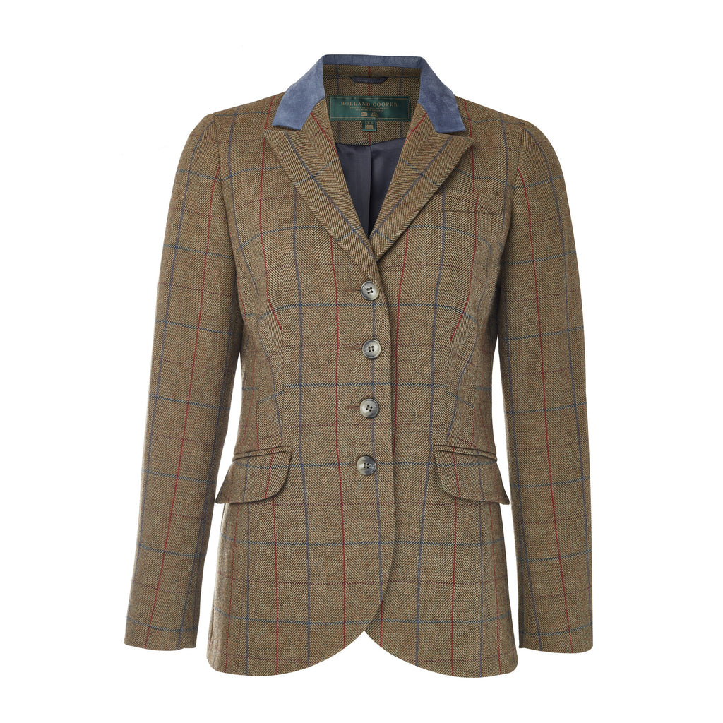 Holland Cooper Tweed Riding Jacket - Glen Green