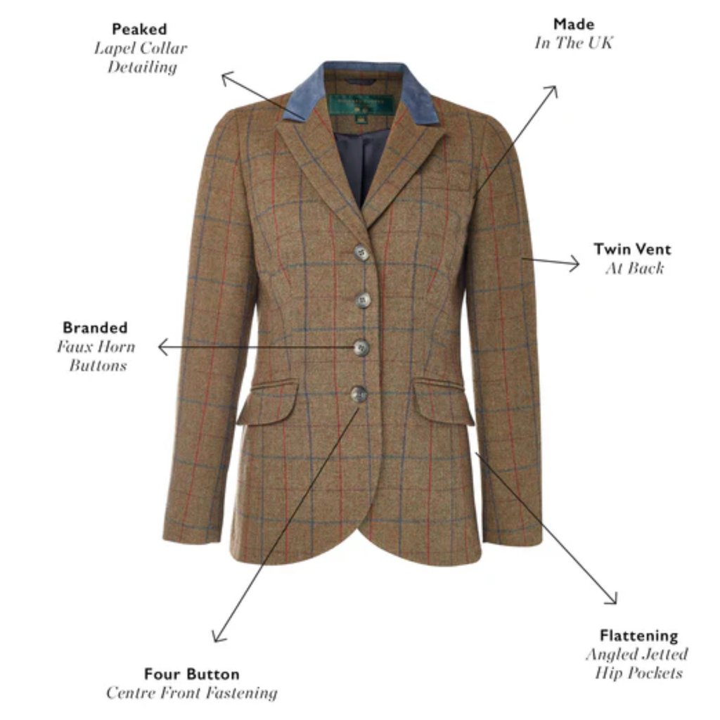 Holland Cooper Tweed Riding Jacket - Glen Green