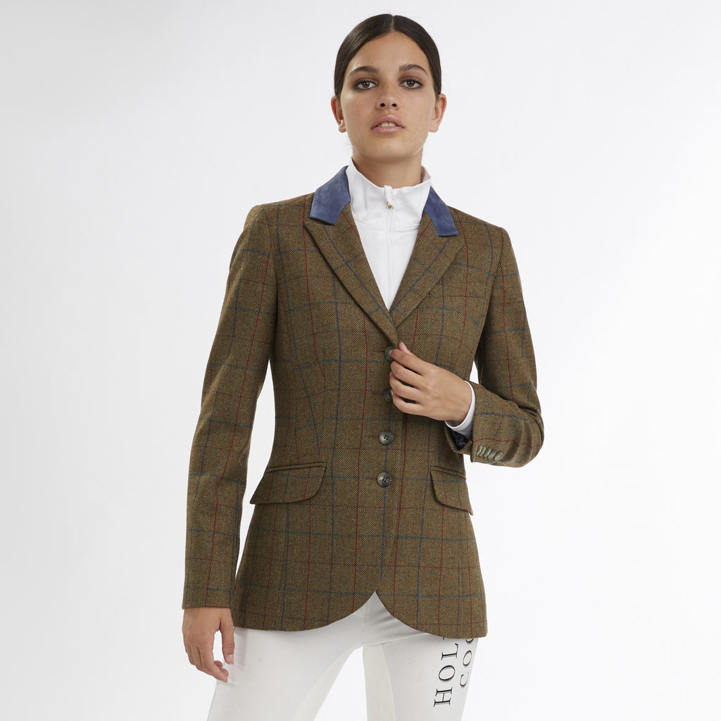 Holland Cooper Tweed Riding Jacket - Glen Green