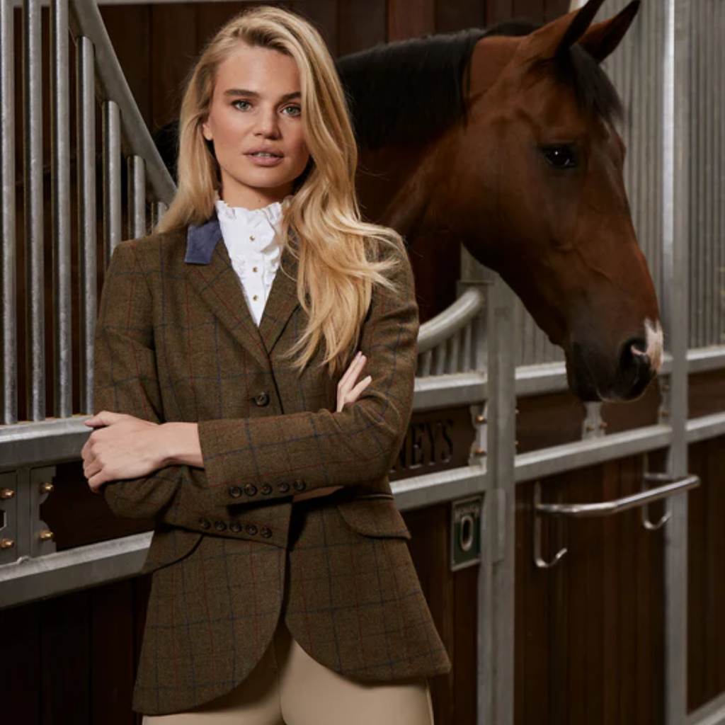 Holland Cooper Tweed Riding Jacket - Glen Green