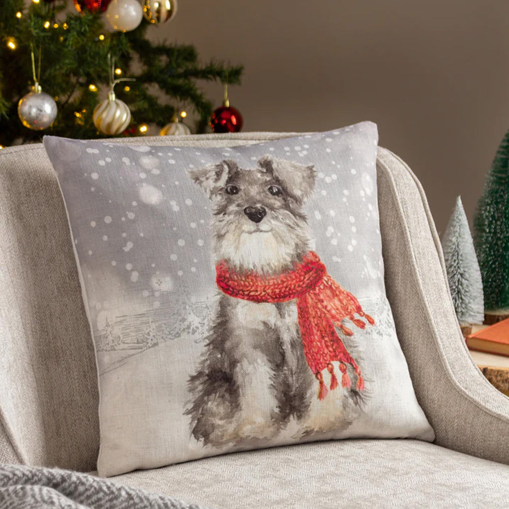 Evans Lichfield Snowy Dog Cushion