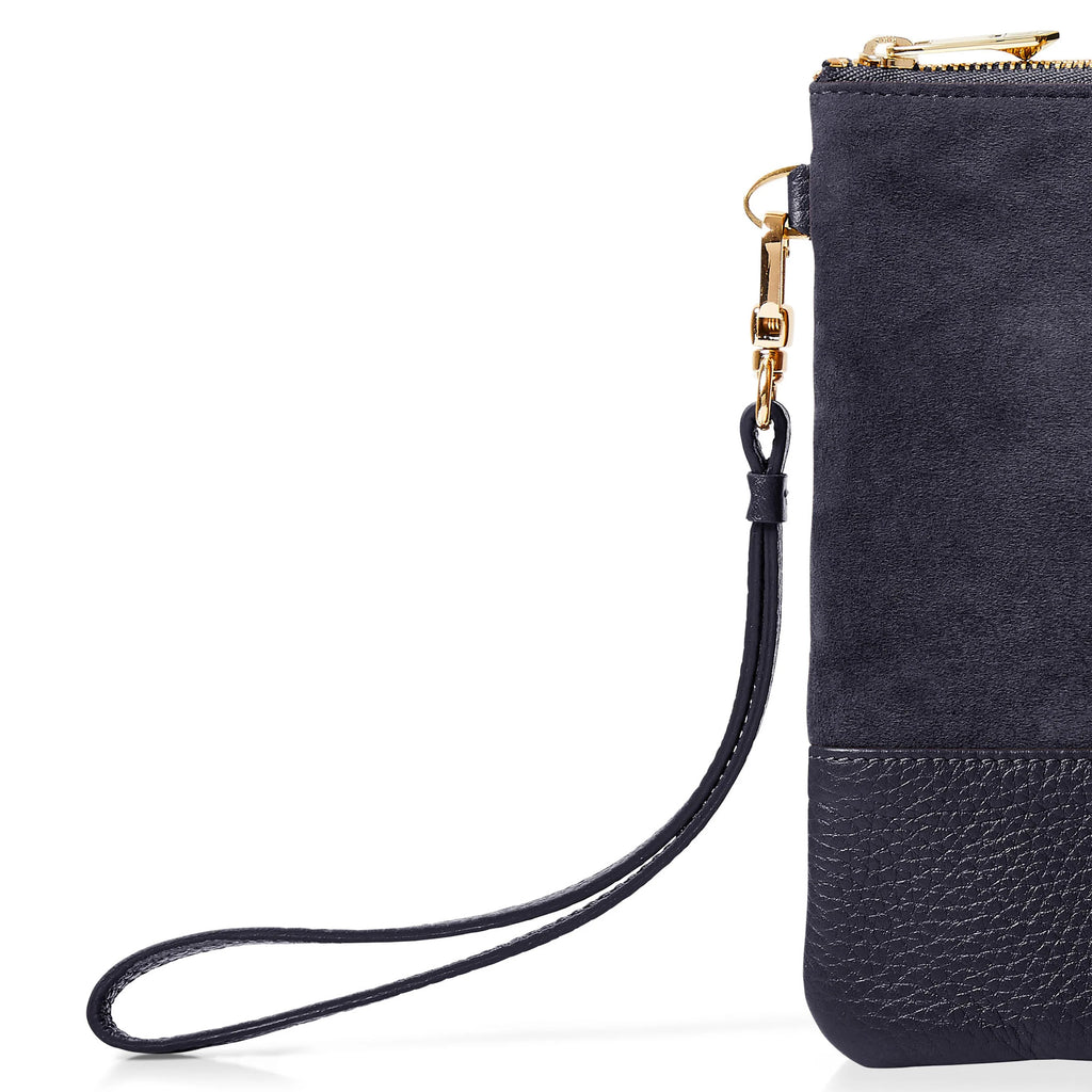 Fairfax and Favor Highbury Clutch Bag - Navy Suede