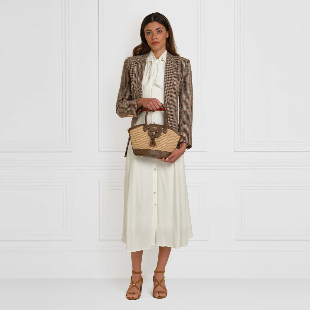 Fairfax and Favour Mini Windsor Basket Bag - Tan Leather