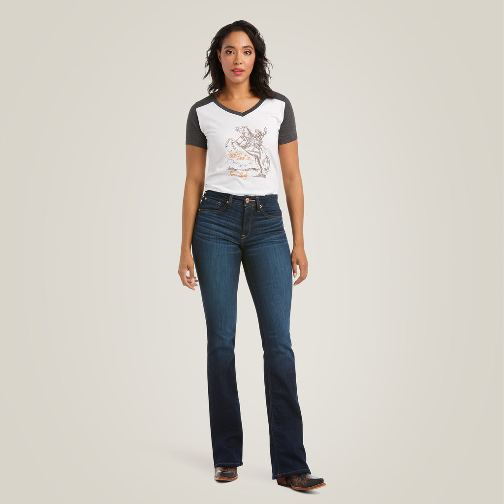 Ariat Ladies High Rise Ballary Boot Cut Jeans - Pennsylvania