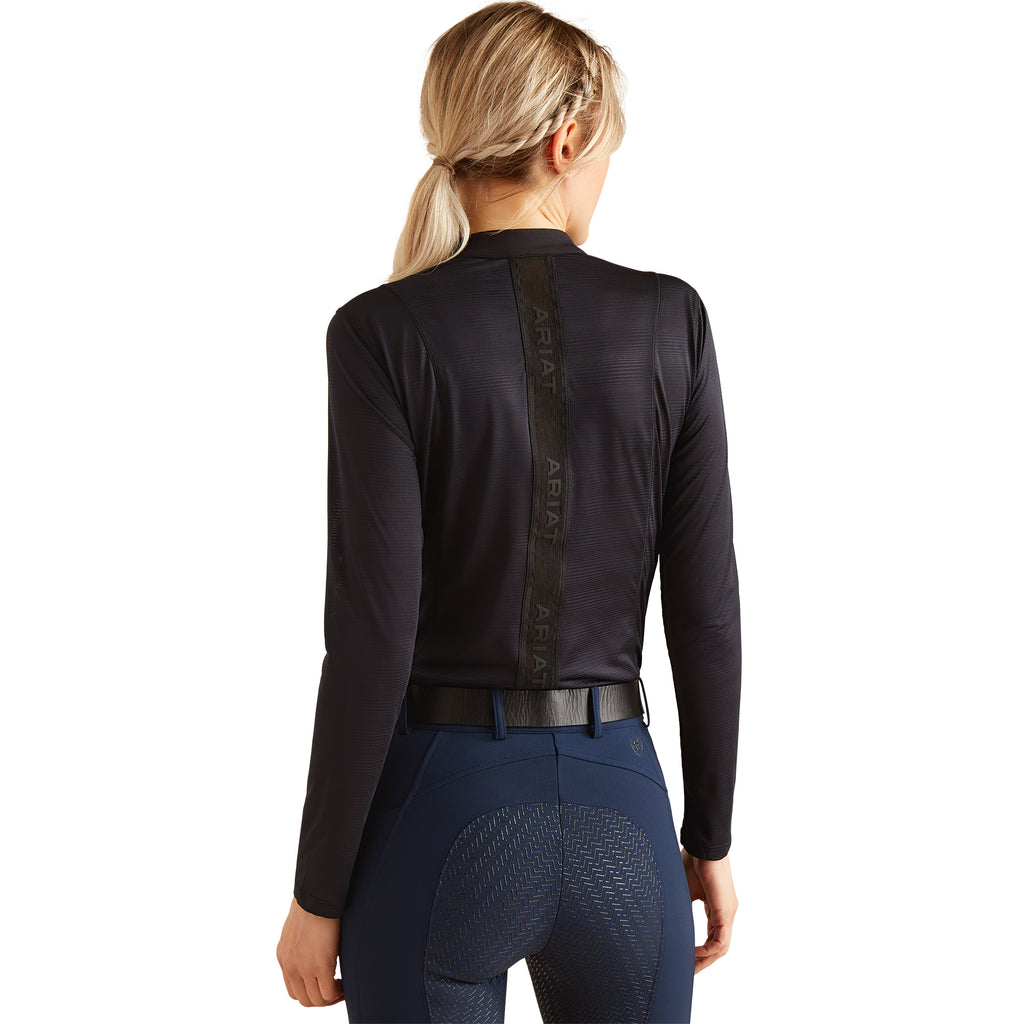 Ariat Ladies Breathe 1/2 Zip Baselayer - Black