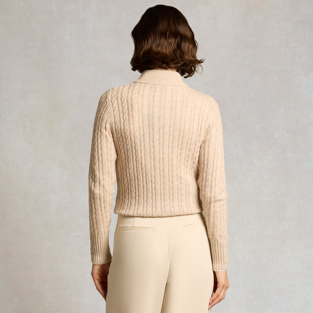Holland Cooper Ladies Tacoma Zip Through Cardigan - Barley