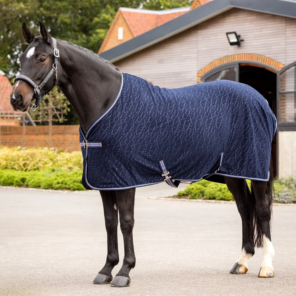 LeMieux Arika Monogram Fleece Rug - Navy
