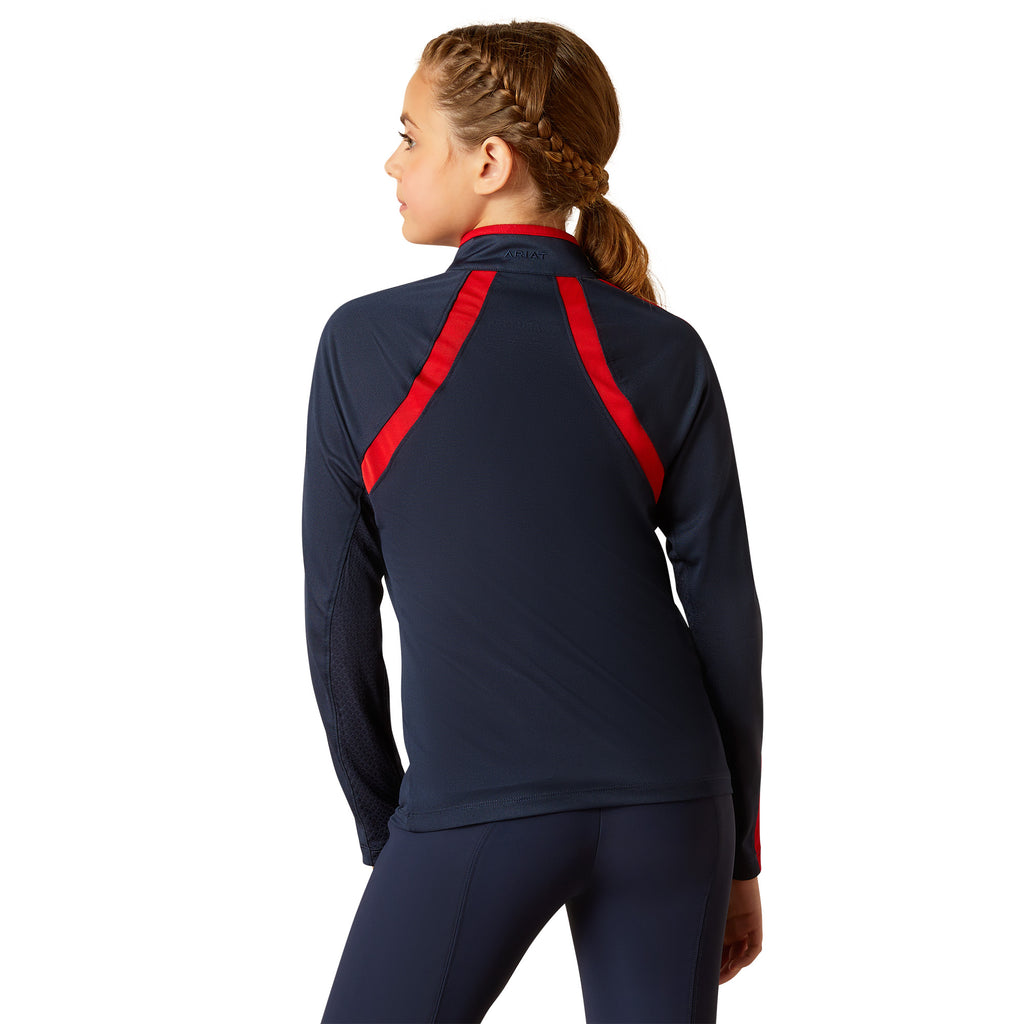 Ariat Youth Sunstopper 3.0 Baselayer - Navy/Red