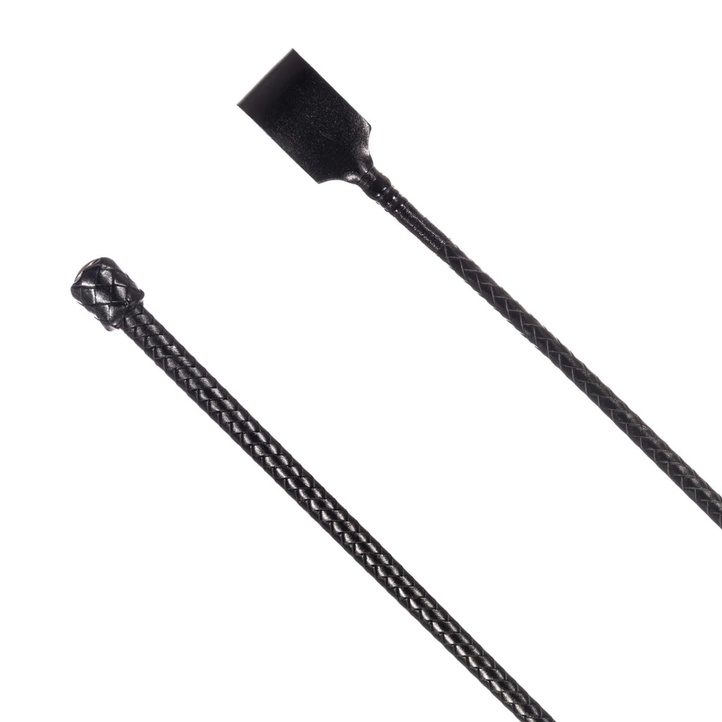 Country Direct Plaited Leather Riding Whip - Black