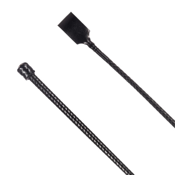 Country Direct Plaited Leather Riding Whip - Black