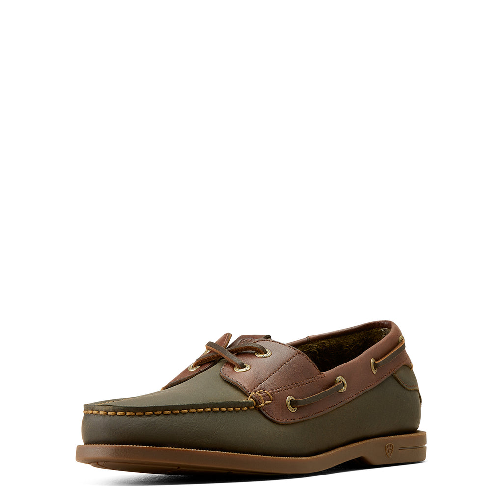 Ariat Mens Antigua Deck Shoe - Olive Night