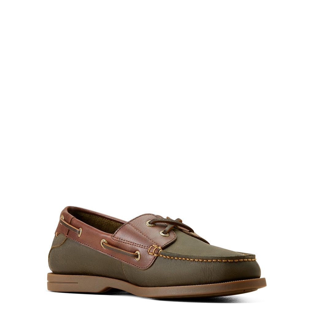 Ariat Mens Antigua Deck Shoe - Olive Night