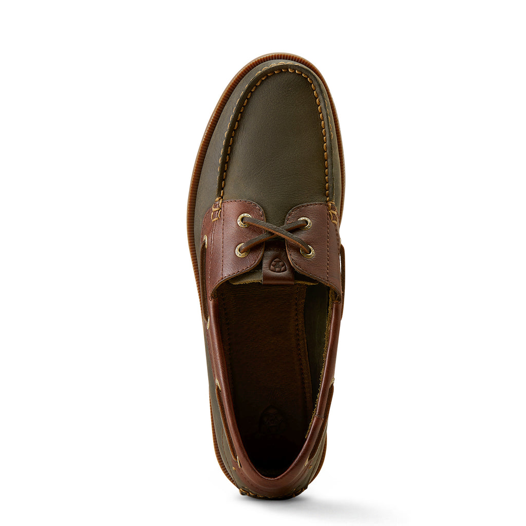Ariat Mens Antigua Deck Shoe - Olive Night