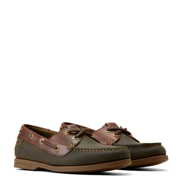 Ariat Ladies Antigua Deck Shoe - Olive Night