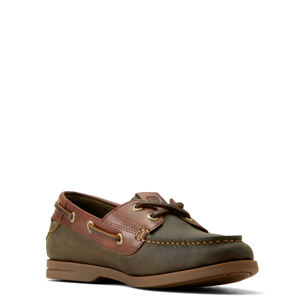 Ariat Ladies Antigua Deck Shoe - Olive Night