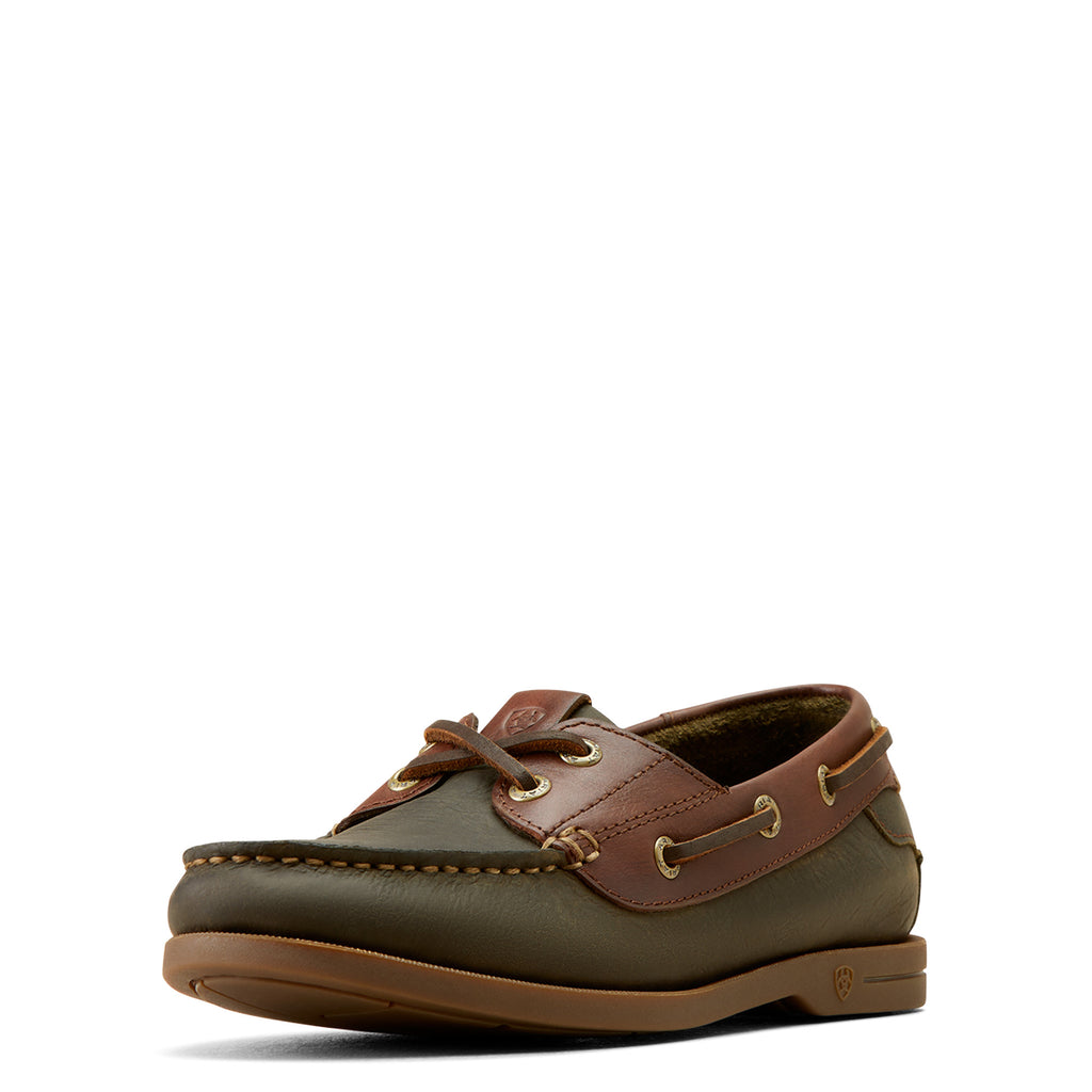 Ariat Ladies Antigua Deck Shoe - Olive Night