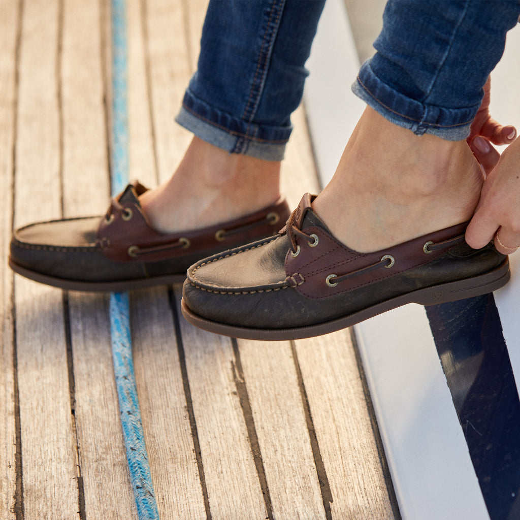Ariat Ladies Antigua Deck Shoe - Olive Night