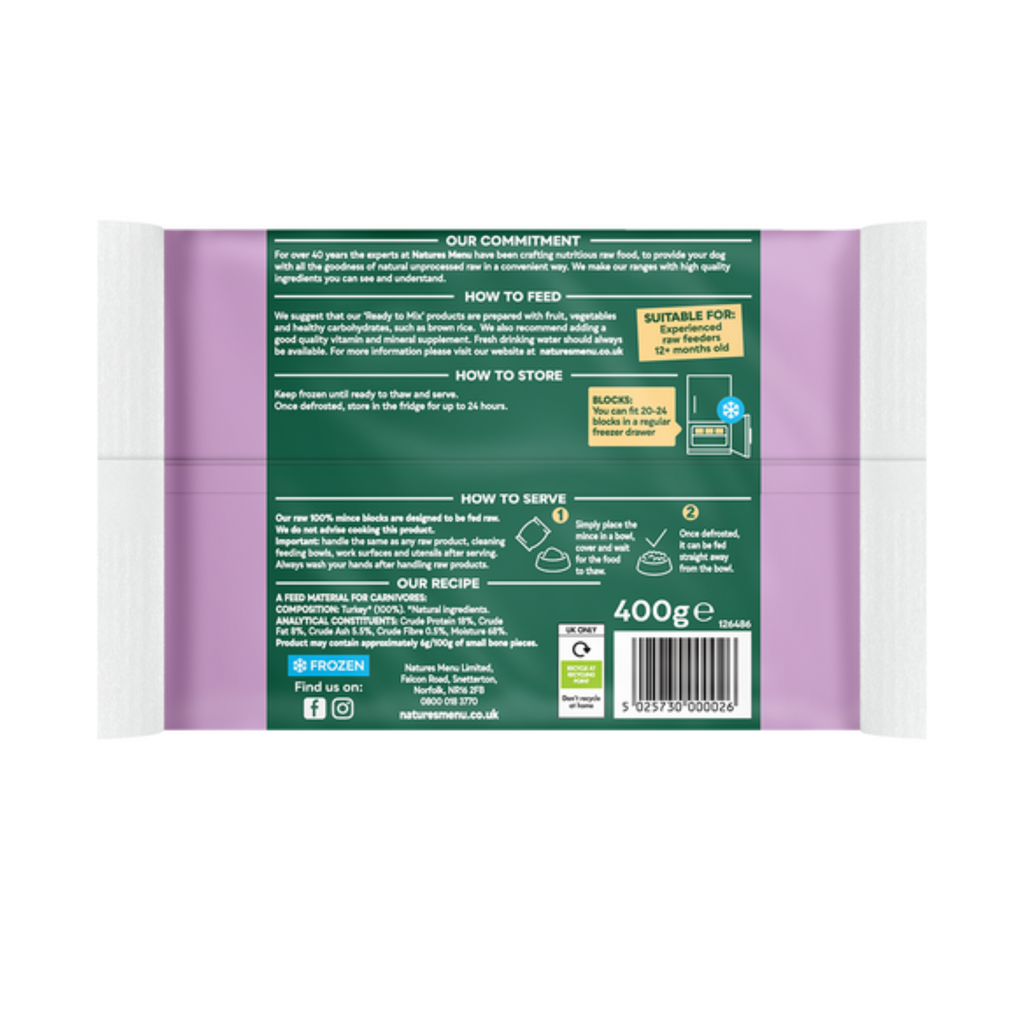 Natures Menu Turkey Block