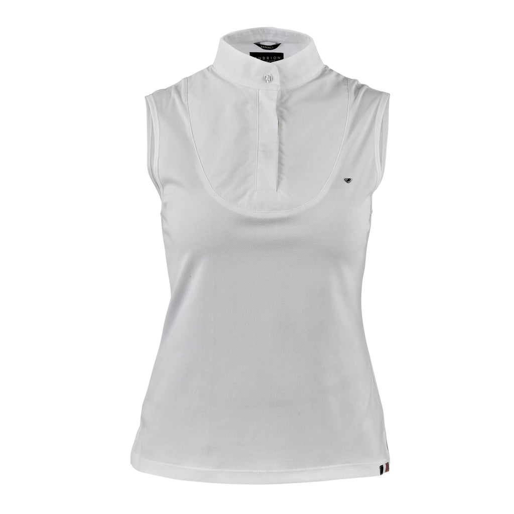 Aubrion Ladies Sleeveless Stock Shirt - White