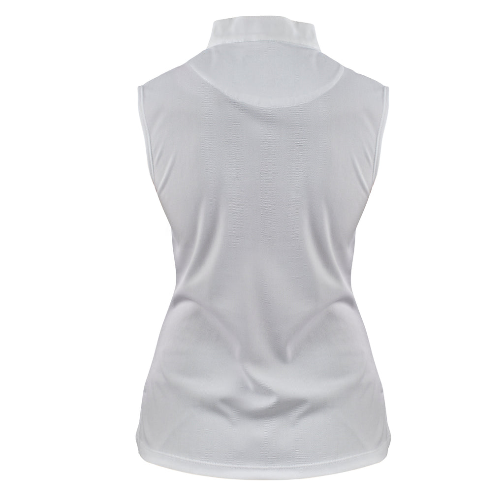 Aubrion Ladies Sleeveless Stock Shirt - White