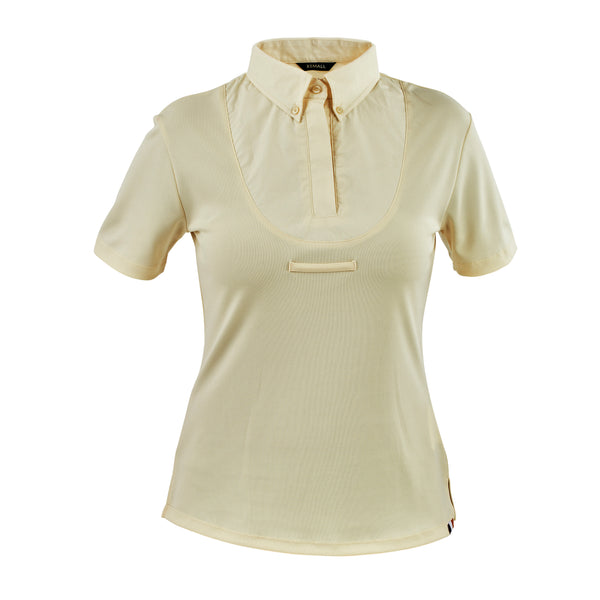 Aubrion Ladies Short Sleeve Tie Shirt - Yellow