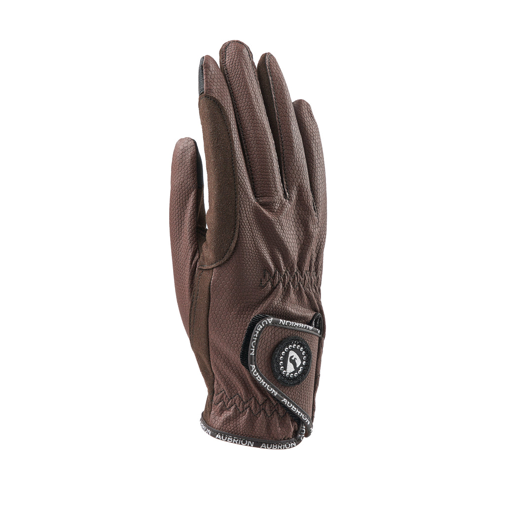 Aubrion Childs Aachen Flex Fit Riding Gloves - Brown
