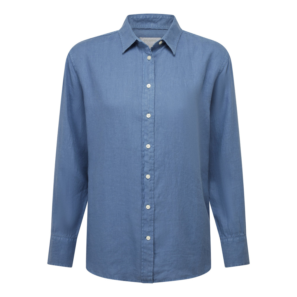 Schoffel Ladies Salthouse Linen Shirt - French Navy