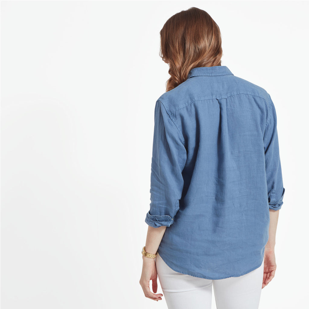 Schoffel Ladies Salthouse Linen Shirt - French Navy