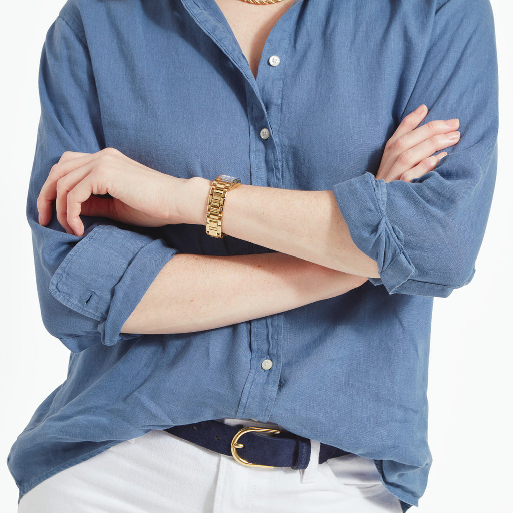 Schoffel Ladies Salthouse Linen Shirt - French Navy