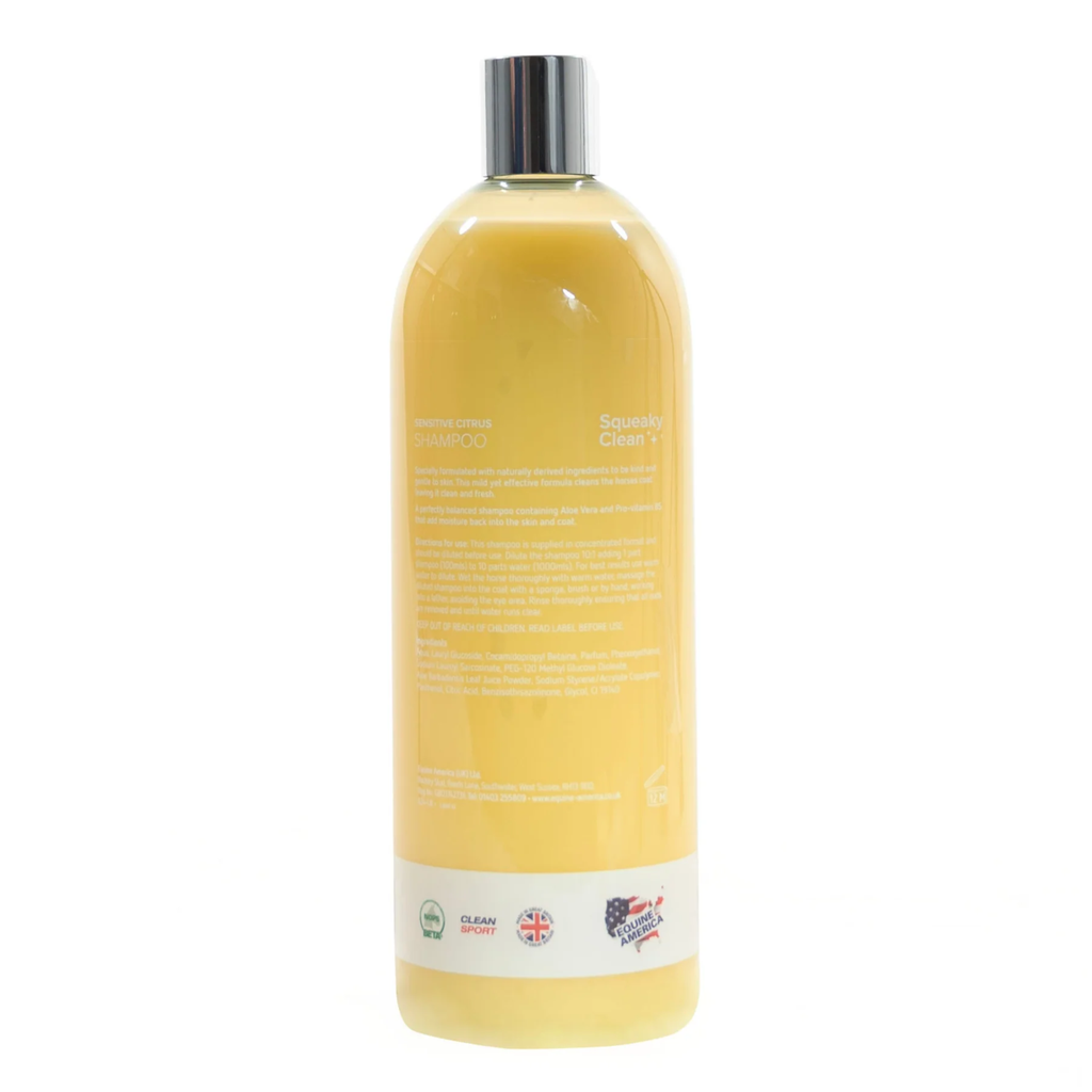 Equine America Squeaky Clean Sensitive Citrus Shampoo - 1 Litre