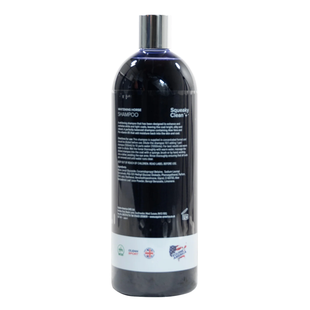 Equine America Squeaky Clean Whitening Shampoo - 1 Litre