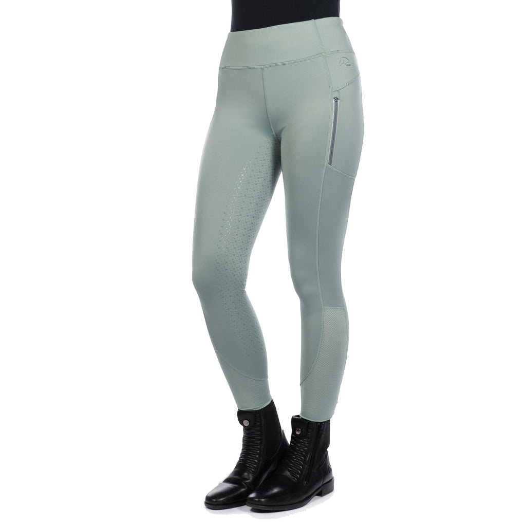 HKM Ladies Harbour Island Full Seat Riding Leggings - Sage