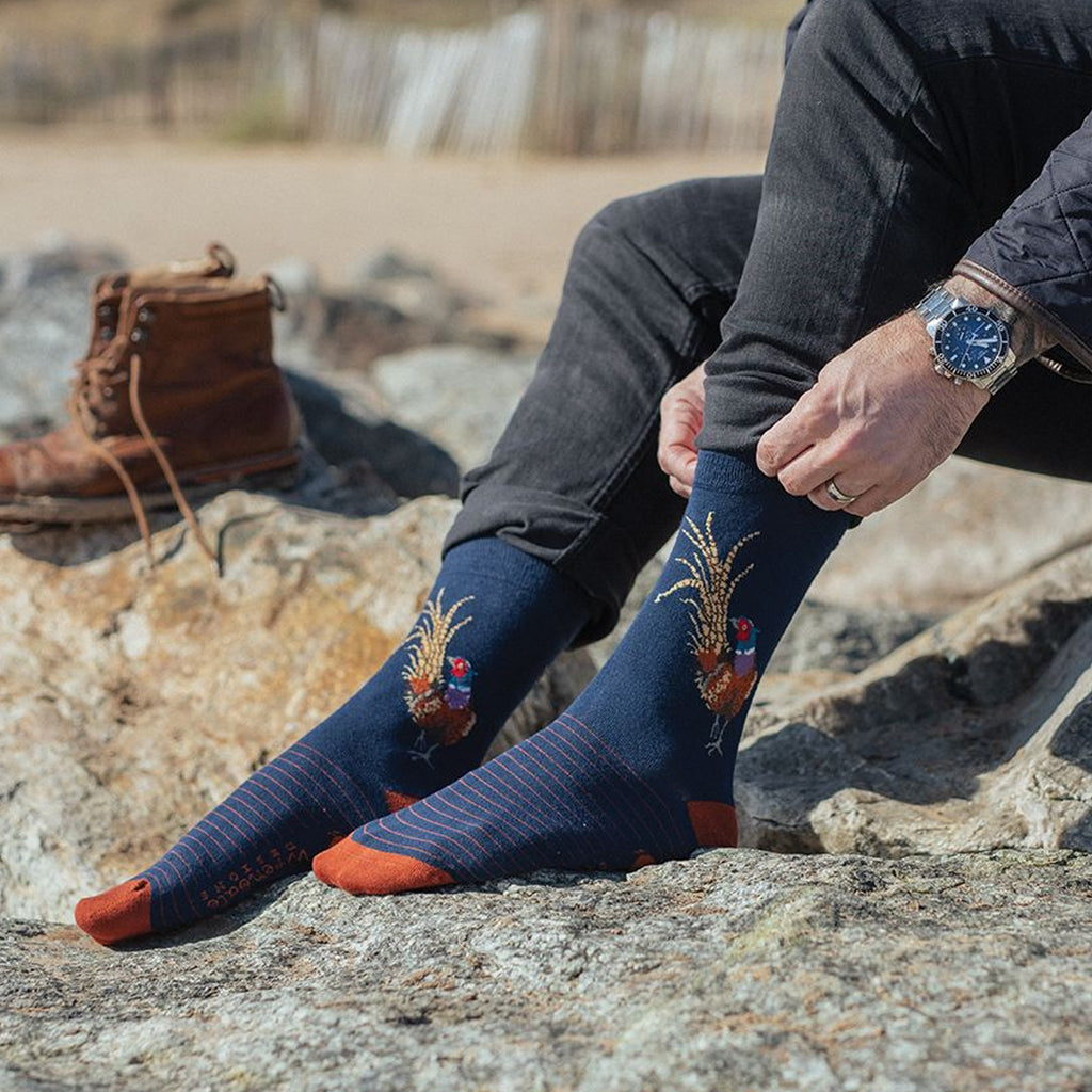 Wrendale Pheasant Mens Sock - Ready For My Close Up
