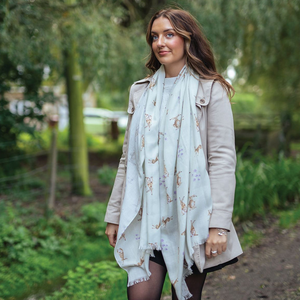 Wrendale Hare Everyday Scarf - Harebrained